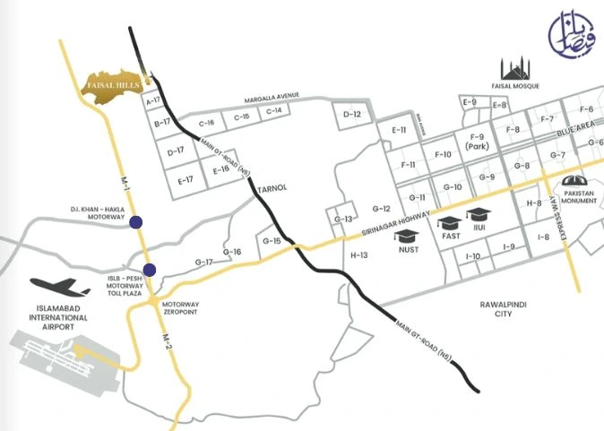 Location of Faisal Hills
