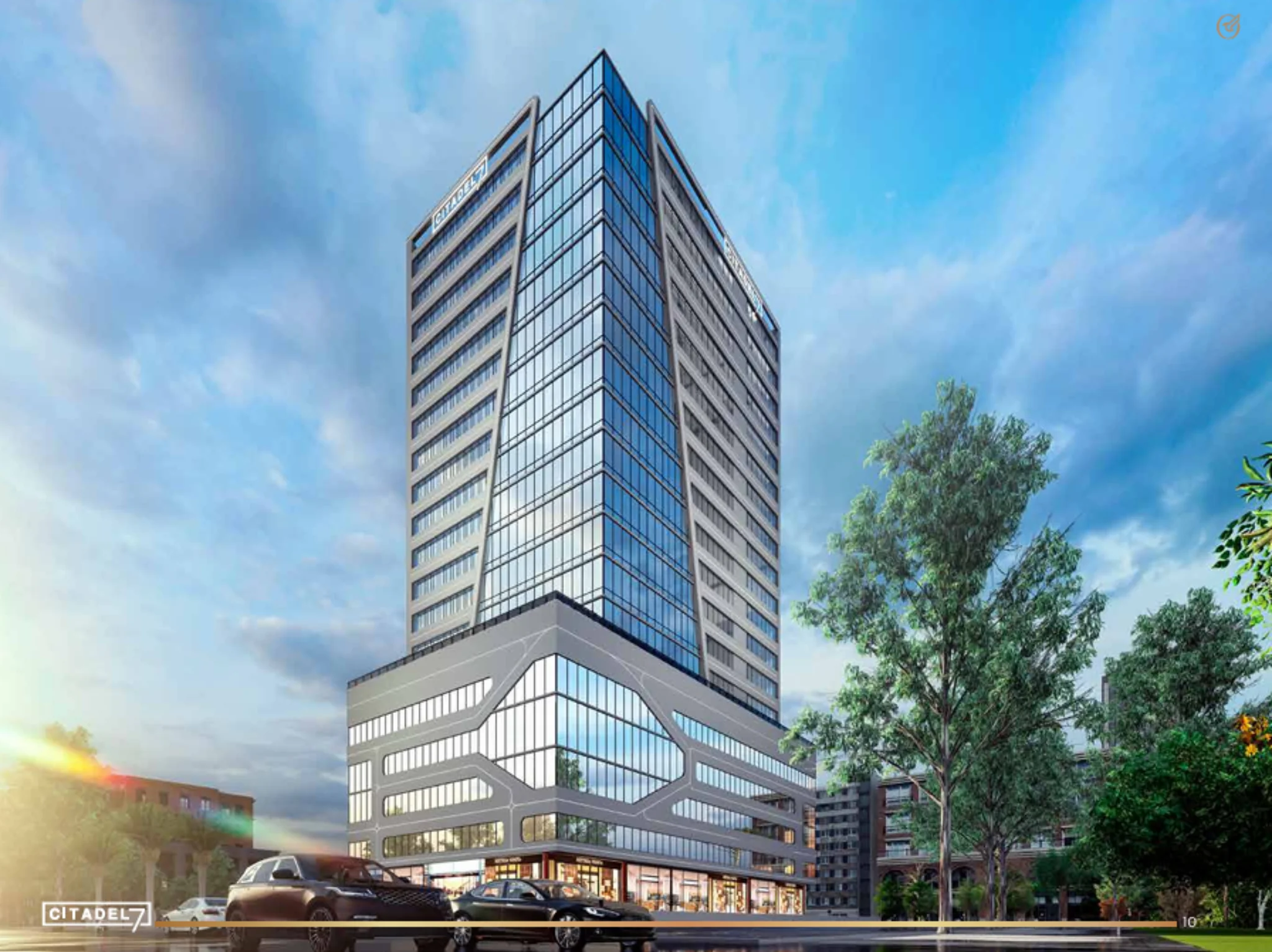 Citadel 7 Blue Area Islamabad 20-storey commercial tower on Main Jinnah Avenue featuring corporate offices and retail mall