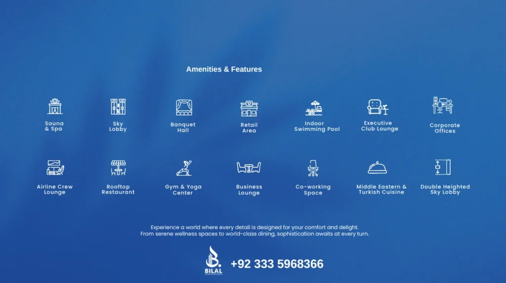 Amenities in Radisson Blu Islamabad